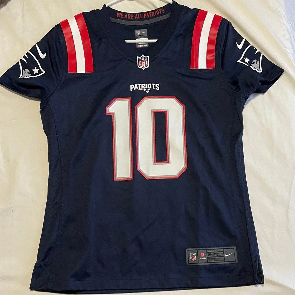 Nike Navy Blue Patriots Jersey with Red and White Accents - Picture 1 of 2